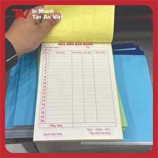 HÓA ĐƠN BÁN LẺ NHIỀU DÒNG IN SẴN - CÓ RÃNH XÉ - 100 TỜ / QUYỂN - KHỔ A5