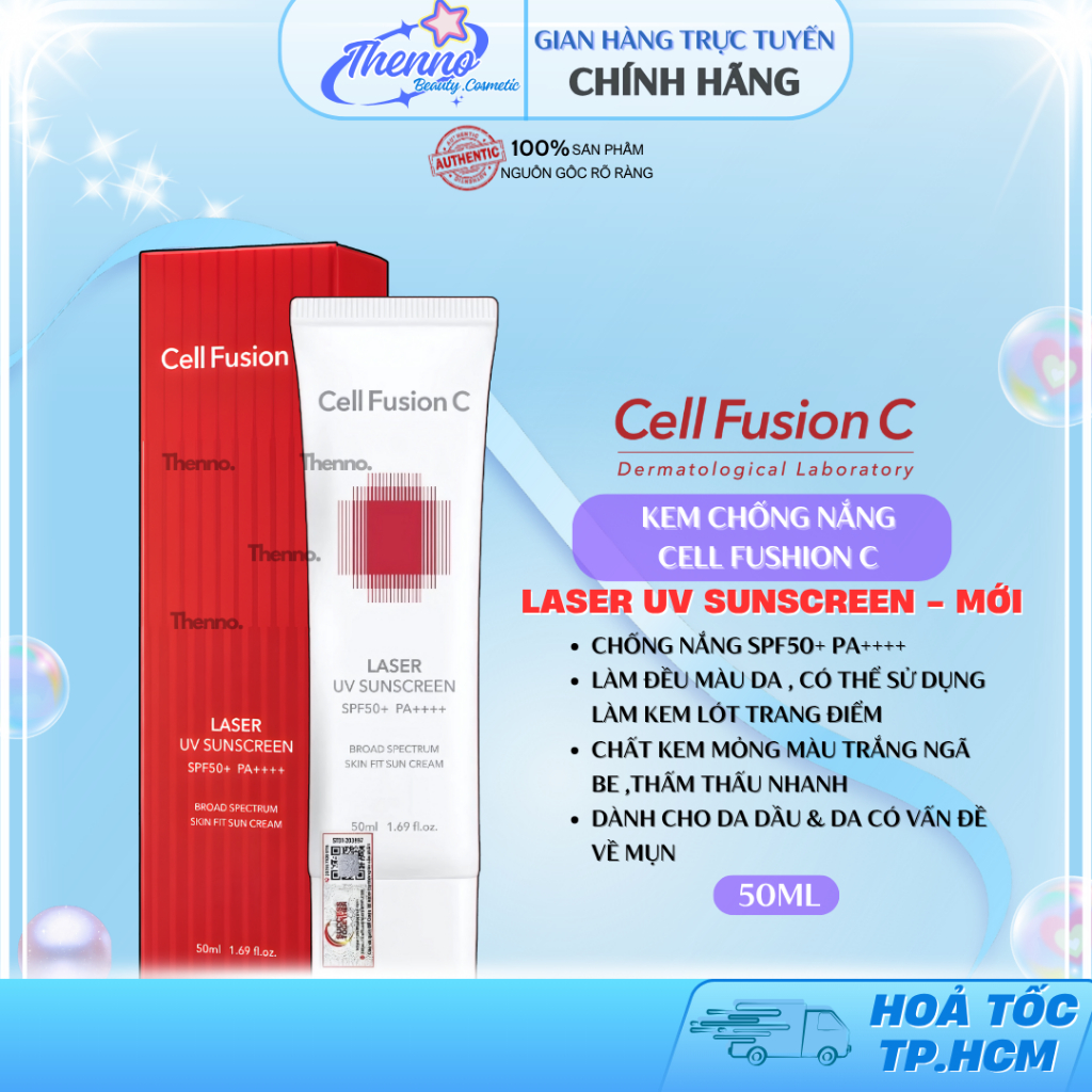 Kem Chống Nắng Phổ Rộng Cho Da Treatment Sau Laser Phi Kim Cell Fusion C Laser UV Sunscreen SPF50+ P