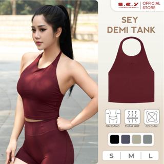 Áo Bra Sport, Áo Tập Yoga nữ SEY DEMI TANK, Áo Bra quai yếm, Áo Bra nâng ngực mềm mịn, thấm mồ hôi