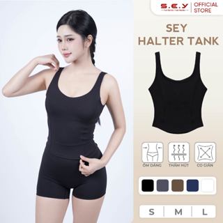 Áo Tank Top Nữ SEY HALTER TANK Hai Dây Dáng Ôm Cổ Vuông Thể Thao Cao Cấp Co Dãn Thấm Hút Tốt