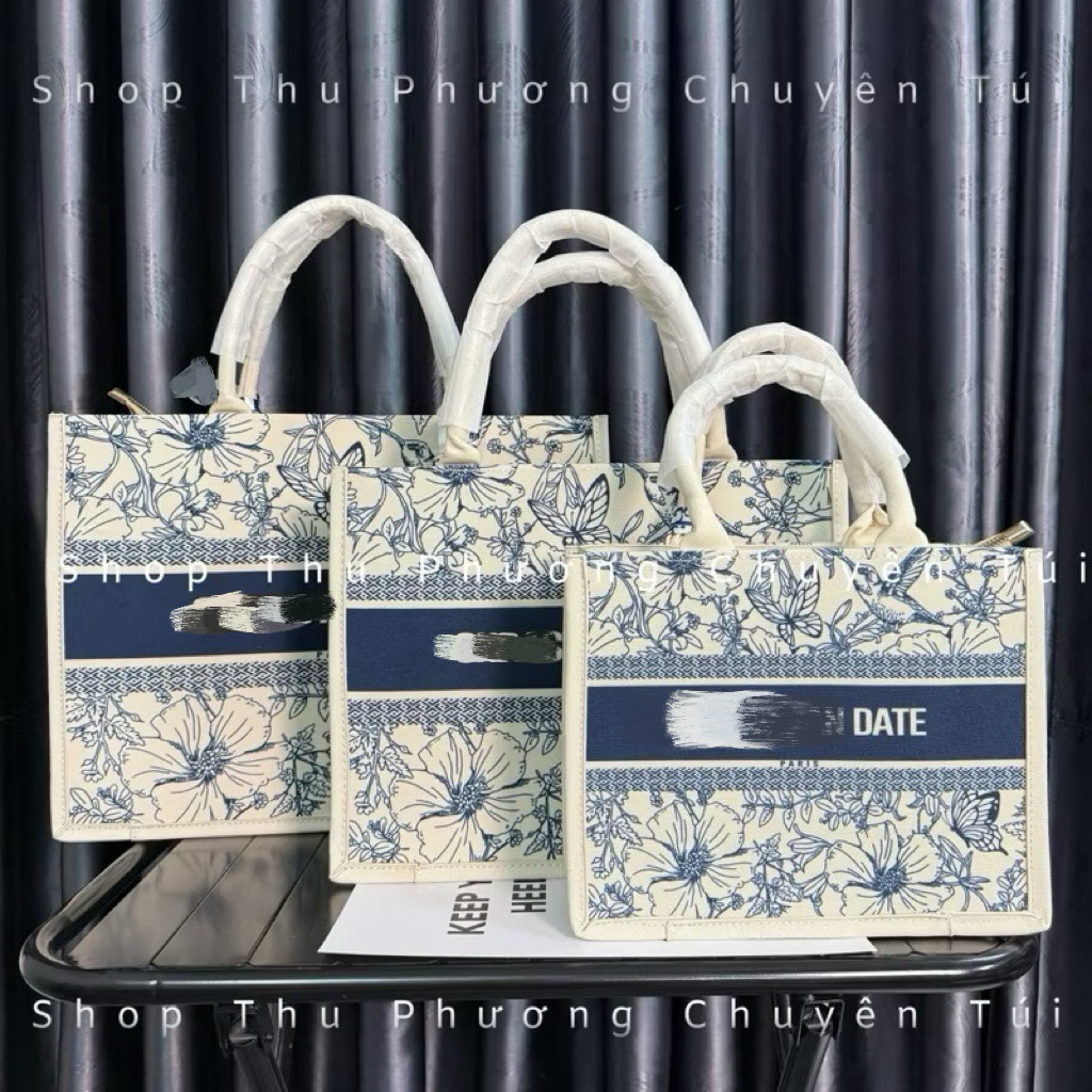 Túi công sở nhiều hoạ tiết đủ size 26, 35, 41 chất vải dày sang chảnh đi du lịch - kèm khăn lụa