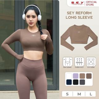  Áo Croptop Tay Dài SEY REFROM Áo Tập Gym Nữ Đồ Tập Yoga Long Sleeve Chất Liệu Cao Cấp Co Giãn 