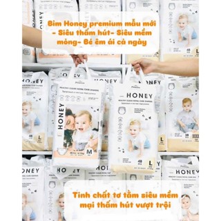  Tã  Bỉm HONEY PREMIUM dán quần đủ size NB S M L XL 2XL 3XL k quà  