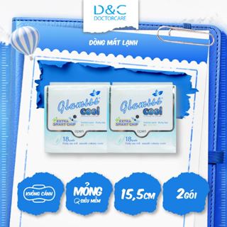 Combo 2 gói Băng vệ sinh thảo dược the mát Glamiss Cool Extra hàng ngày 15,5 cm