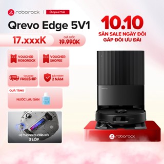 [Tặng nước lau] Roborock Qrevo Edge 5V1 | Qrevo EdgeT | Robot hút bụi lau nhà | Lực hút 18500 Pa | Bảo hành 2 năm