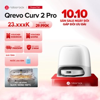 [Tặng nước lau] Roborock Qrevo Curv 2 Pro robot hút bụi lau sàn | Lực hút 25000 Pa | Lau nước nóng 60 độ