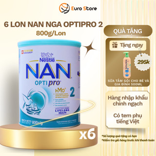 [COMBO 6 HỘP] Sữa Nan Nga HMO Optipro Số 2 Mamako Bổ Sung Dinh Dưỡng Cho Bé Hộp 800g - Euro Store