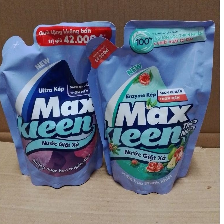 Nước giặt xả Max kleen túi 600g hương nước hoa