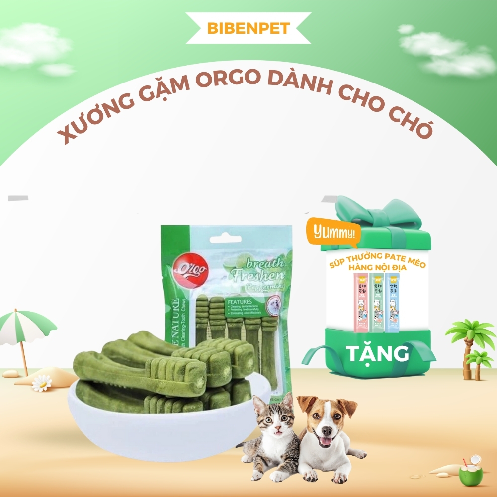 Combo5 gói Xương Gặm Orgo Cho Chó –Hỗ Trợ Sức Khỏe Răng Miệng, Giúp Sạch Răng,Bổ Sung Canxi-BiBenPet