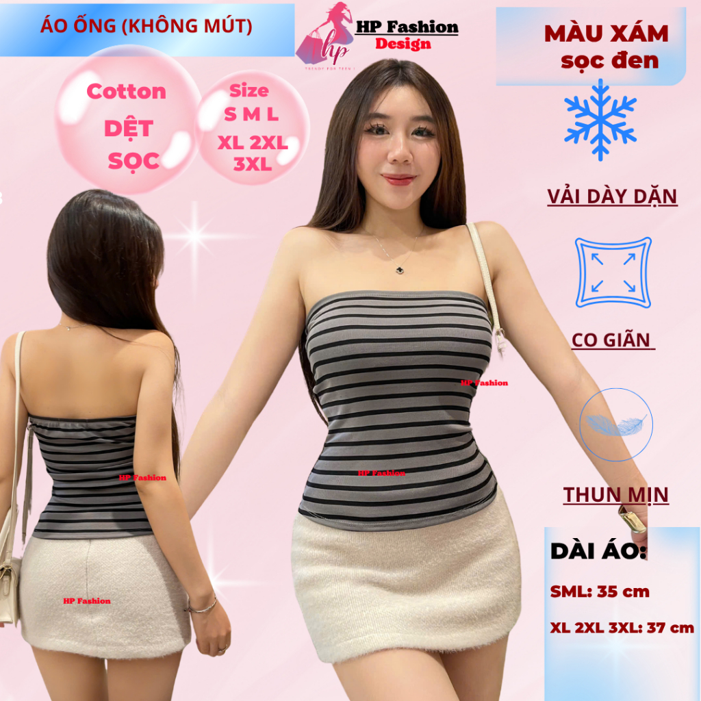 [SỌC Ở CUỐI ] Áo ống quây phom dài ôm body không mút HP41 | BigBuy360 - bigbuy360.vn
