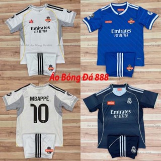  Bộ Quần Áo Bóng Đá Trẻ Em CLB Real Madrid 2025 - Vải Polyester Gai Thái Cao Cấp 