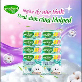  Combo 8 Gói Băng Vệ Sinh Molped Có Cánh 23cm 29cm 35cm 8 miếng 