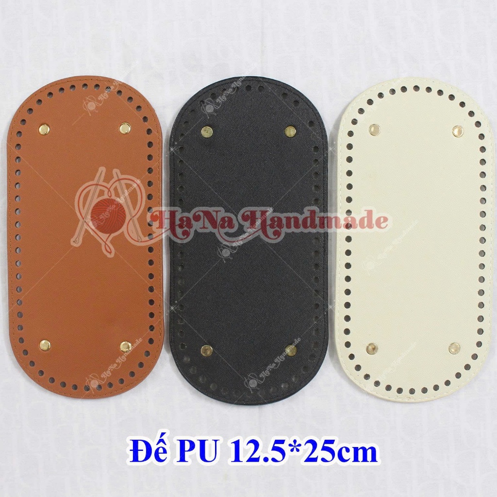Tấm đế da pu đục lỗ 12,5x25cm