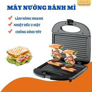 Máy Ép Nướng Bánh Mì 750W – Làm Bánh Kẹp, Nướng Sandwich Tiện Dụng, Chống Dính