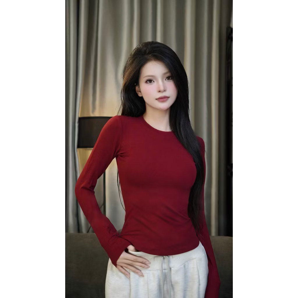 Áo Thun Dài Tay Giữ Nhiệt Siêu Co Giãn Mềm Mịn Chất Cotton Lông Mịn Dày Dặn | BigBuy360 - bigbuy360.vn