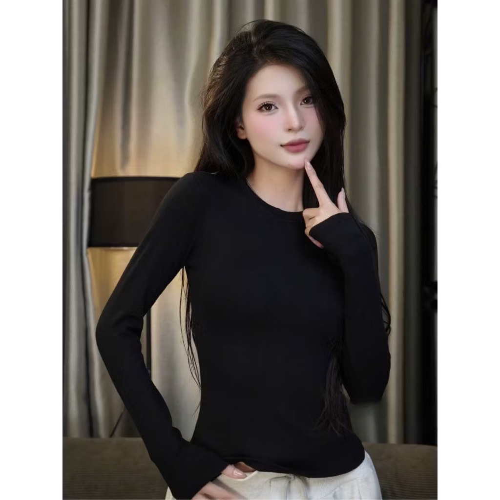Áo Thun Dài Tay Giữ Nhiệt Siêu Co Giãn Mềm Mịn Chất Cotton Lông Mịn Dày Dặn | BigBuy360 - bigbuy360.vn