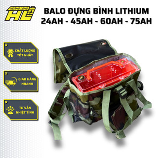 Balo đựng bình lithium nhiều size bình 24AH , 45AH , 60AH , 75AH , vải rằn ri chống thấm nước. bền đẹp