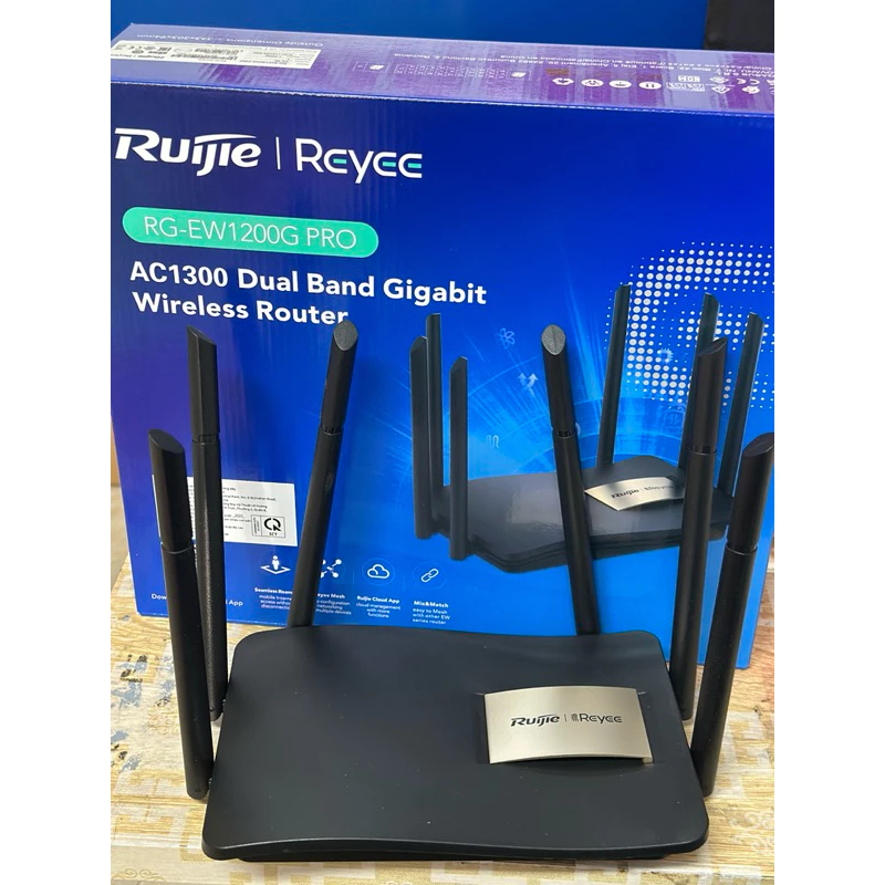 Bộ phát wifi Ruijie RG-EW1200G PRO cổng Wan 1G(DUAL-BAND AC1300 MU-MIMO CÓ HỖ TRỢ MESH) - Chính hãng