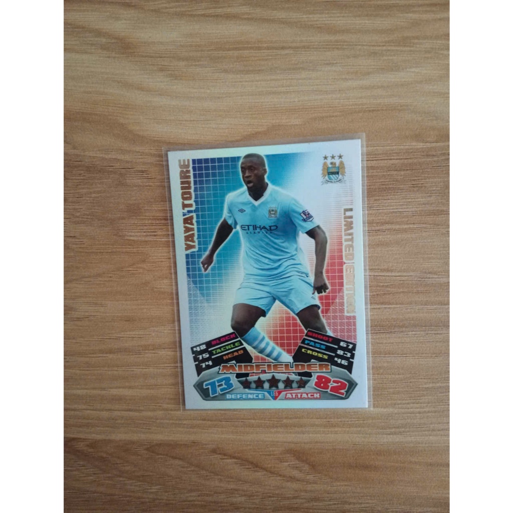 Thẻ Bóng Đá Topps Match Attax 11/12 Limited Edition Yaya Toure - Manchester City - Man City - 6