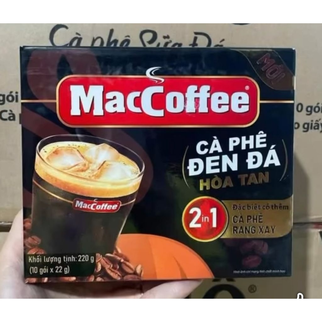 COMBO 3 hộp Maccoffee Cà Phê Đen Đá Hoà 3in1 CHỈ 60K UỐNG LÀ GHIỀN