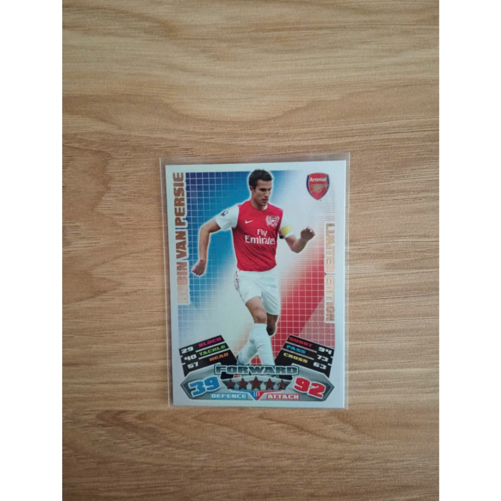 Thẻ Bóng Đá Topps Match Attax 11/12 Limited Edition Robin Van Persie - Arsenal - Manchester United -