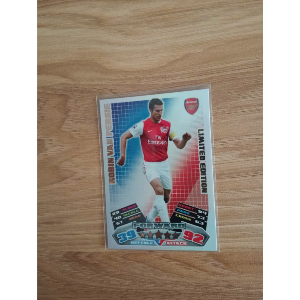 Thẻ Bóng Đá Topps Match Attax 11/12 Limited Edition Robin Van Persie - Arsenal - Manchester United -