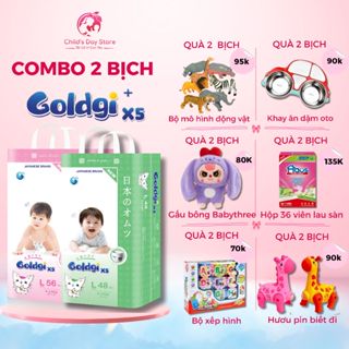 [CHỌN QUÀ] Combo 2 bỉm Goldgi X5 Dán/Quần Siêu Mỏng Nhẹ, Thấm Hút, Ngừa Hăm Vượt Trội Dành Cho Bé. Childs Day Store