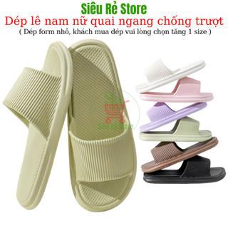 Dép đi trong nhà nam nữ Siêu Rẻ Store Dép lê mang văn phòng du lịch dã ngoại chống trơn trượt giá rẻ