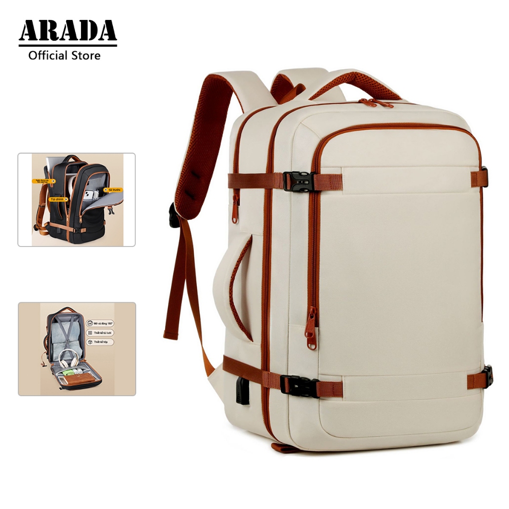 Balo du lịch ARADA chống nước balo đựng laptop 16 inch dung tích lớn nhiều ngăn dành cho sinh viên có cổng sạc USB