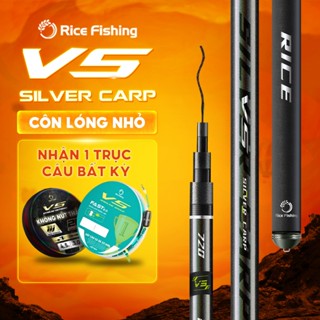 Cần câu đài V5 SILVER CARP RiceFishing chất liệu carbon cao cấp chuyên câu cá chép, cá mè CC-34