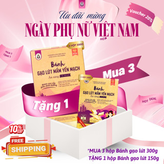 [MUA 3 TẶNG 1]Bánh Gạo Lứt Yến Mạch BH.NONG - Snack Healthy Ăn Kiêng, Giảm Cân, Ít Calo, bổ sung dinh dưỡng cho Mẹ Bầu