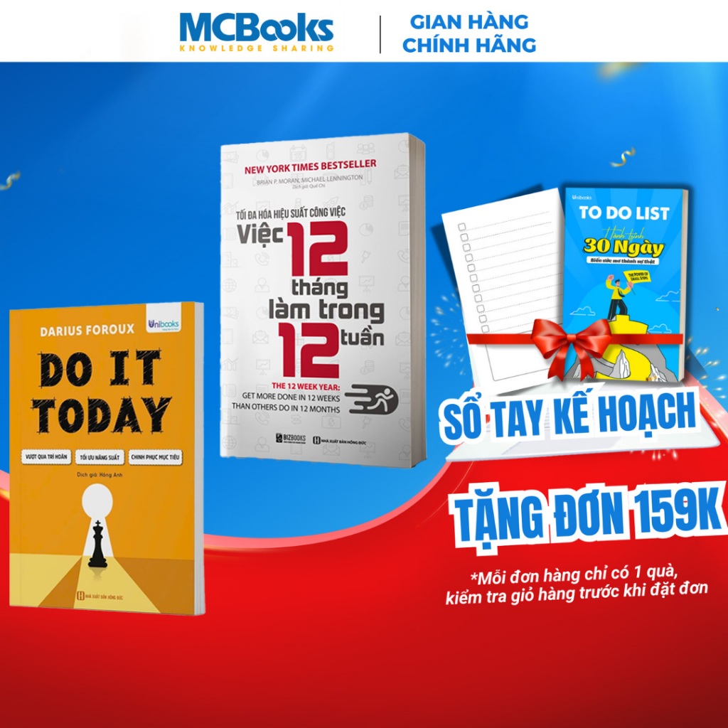 Sách Unibooks  - Combo Bứt Phá Năng Suất: Tối đa hóa hiệu suất công việc - Việc 12 tháng làm trong 1
