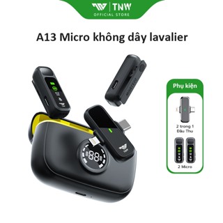 TNW A13 Micro thu âm không dây Có hộp sạc Micro Không Dây Cài Áo khử tiếng ồn Micro cho livestream