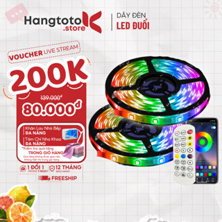 Dây LED RGB 5m, 16 Triệu Màu, Điều Khiển Bằng Điện Thoại, Đèn LED Nháy Theo Nhạc, Trang Trí Decor Phòng