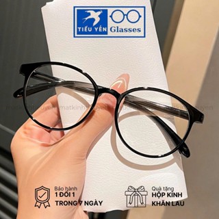 Kính Cận Thị Gọng Tròn Nhựa Dẻo thời trang dành cho mặt trung bình nhỏ 8010 - Mắt kính Tiểu Yến