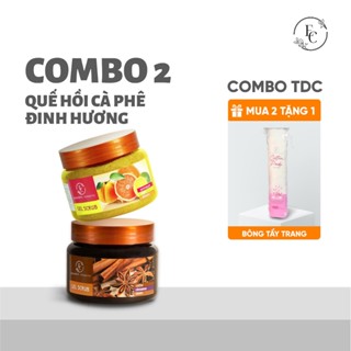  Combo Tẩy Tế Bào Chết Body Quế Hồi 380g & Cam Chanh 380g Exclusive Cosmetics Dưỡng Da Trắng Skincare 