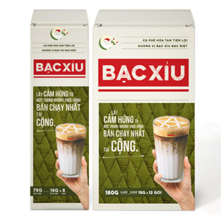 Bạc xỉu hoà tan Cộng Cà Phê mới - hộp 12 gói, 5 gói