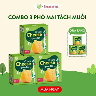 Phô mai tách muối gia vị ăn dặm cho bé Mămmy dạng bột rắc cơm, cháo cho bé 6 tháng, hộp 10 gói x 3g