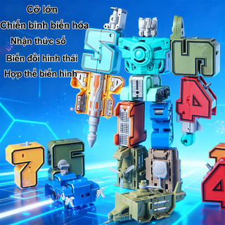 Đồ Chơi Lắp Ráp Robot Biến Hình Ô Tô Số Học Phát Triển Trí Tuệ Cho Bé Trai 3-6 Tuổi - Xếp Hình - Quà Tặng Sinh Nhật