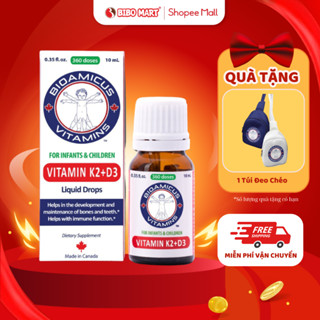 Bioamicus Vitamin D3 K2 MK7 Tăng Hệ Miễn Dịch Chắc Khỏe Xương Cho Bé Từ Sơ Sinh - Bibomart