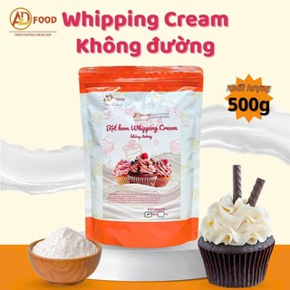 500g Bột whipping cream không đường ADFOOD – dạng bột tiện lợi  thay thế kem tươi khi làm bánh và pha chế