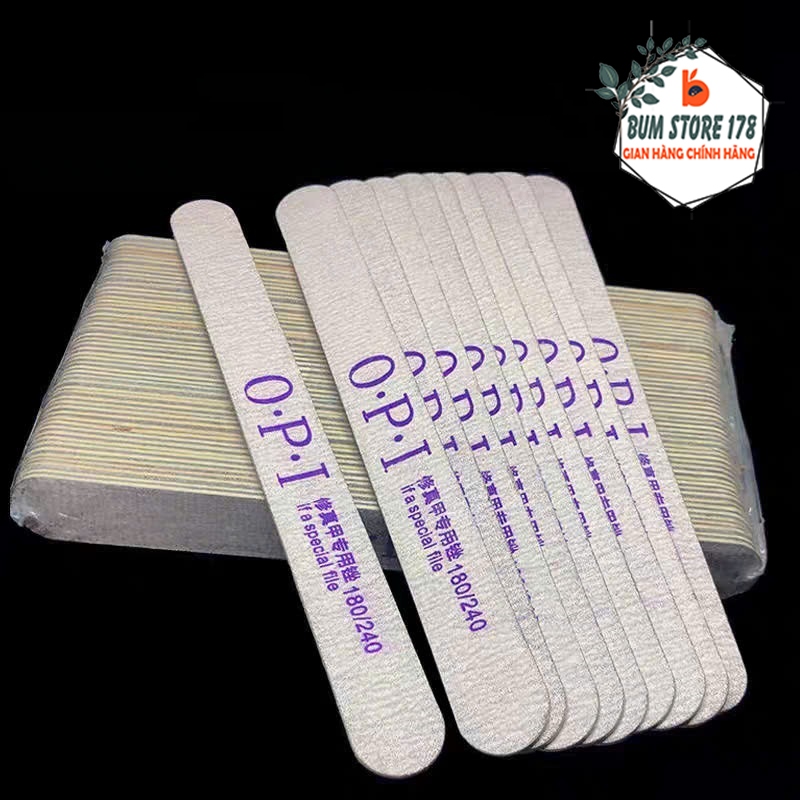 Combo 10 Dũa Móng Tay OPI Dễ Dàng Tạo From Móng, Dũa Nail Dùng Cho Móng Thật Móng Giả Móng Gel