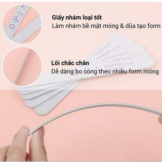 Combo 10 Dũa Móng Tay OPI Dễ Dàng Tạo From Móng, Dũa Nail Dùng Cho Móng Thật Móng Giả Móng Gel