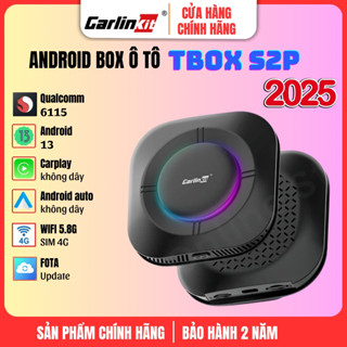 Android Box Ô tô Carlinkit Tbox S2P, Android 13, Qualcomm 6115 8 nhân, Ram 4GB/8GB, Rom 64GB/128GB