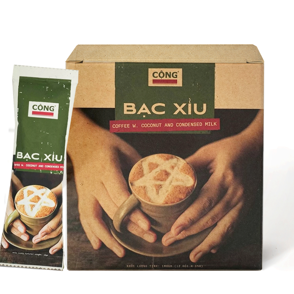 Cà Phê Bạc Xỉu Hoà Tan C+ Cộng Cà Phê 1 hộp 180gr