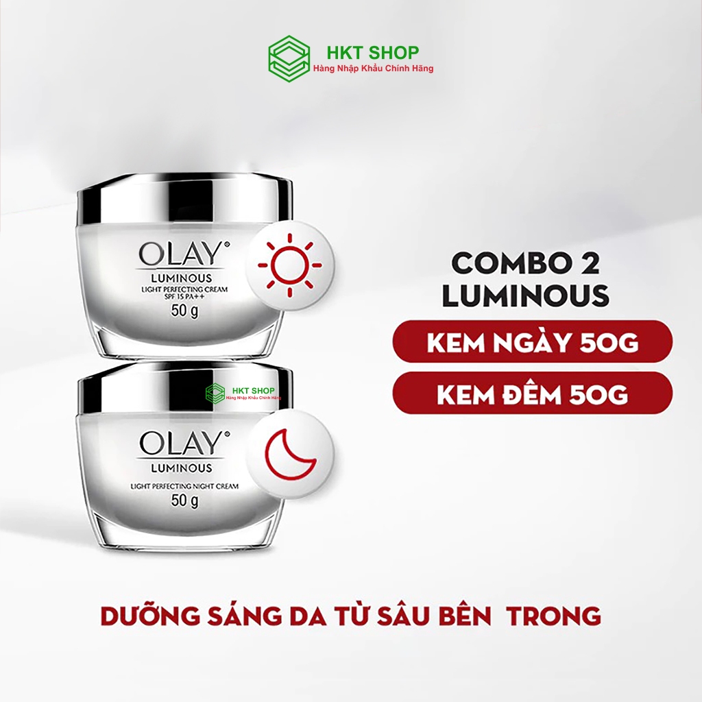 OLAY Kem Dưỡng Ẩm LUMINOUS Ngày & Đêm 50G - HKT Shop