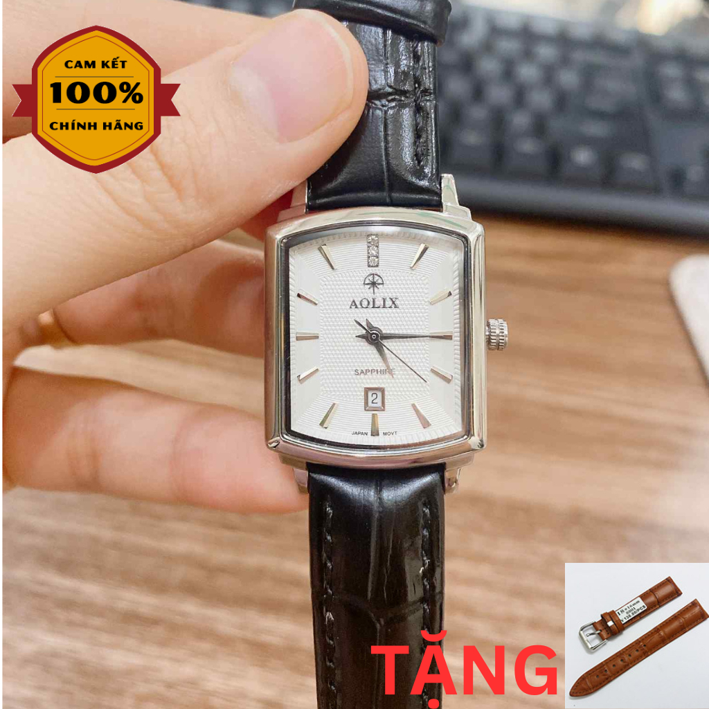 ĐỒNG HỒ NỮ MẶT VUÔNG AOLIX AL9099L Kính Sapphire Chính Hãng Tặng Dây Da Cao Cấp