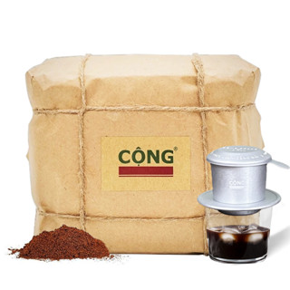Cà phê bột rang xay 100% robusta hương vị đậm đà thơm ngon 454gr, 250gr Cộng Cà Phê