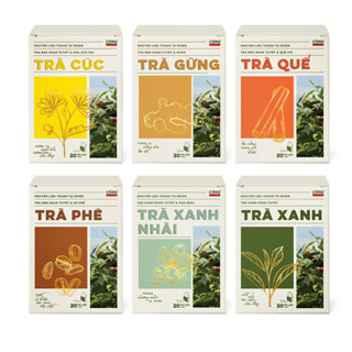 Trà túi lọc tiện lợi 2g x 20 gói hộp giấy Cộng Cà Phê mới