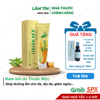 ( Tặng xịt vệ sinh da ) Kem Bôi Da Thuần Mộc Tái Tạo Da, Bôi Nấm Ngứa Mẫu Mới 16G - Lâm Tín Pharmacy